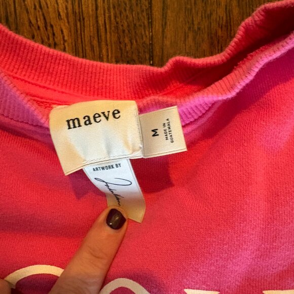 Pink Sweatshirt by Anthropologie size Med - Picture 3 of 3